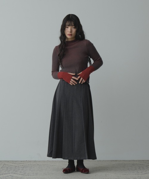 Happy John(ハッピージョン)の「long pleats skirt/ロングプリーツスカート(スカート・レディース・グレー/ブラック・SMALL/MEDIUM)」の8枚目の写真