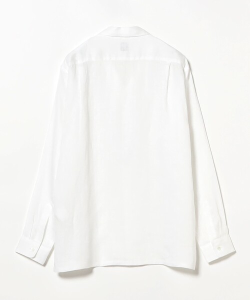 BEAMS F（ビームスエフ）の「リネン ソリッド オープンカラーシャツ（シャツ/ブラウス・メンズ・ネイビー/シルバー/ブラウン/ホワイト・X-LARGE/LARGE/SMALL/MEDIUM）」の18枚目の写真