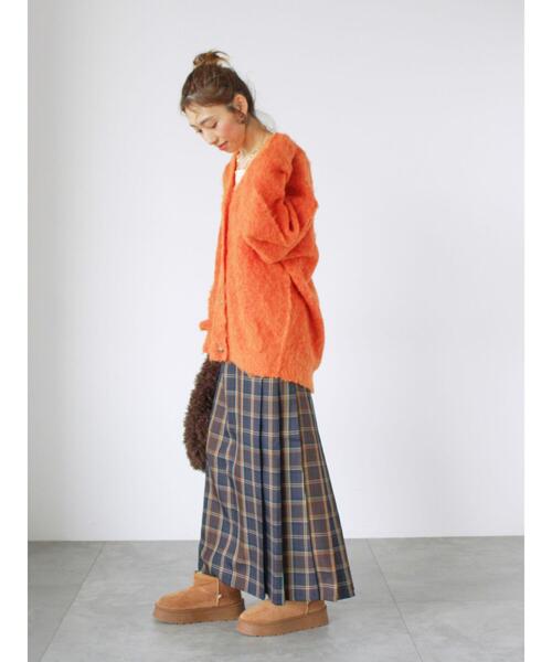 Lugnoncure(ルノンキュール)の「起毛Vネックカーディガン(カーディガン/ボレロ・レディース・オレンジ/グレー/ブルー/ベージュ・F)」の20枚目の写真