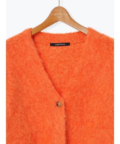 Lugnoncure(ルノンキュール)の「起毛Vネックカーディガン(カーディガン/ボレロ・レディース・オレンジ/グレー/ブルー/ベージュ・F)」の9枚目の写真