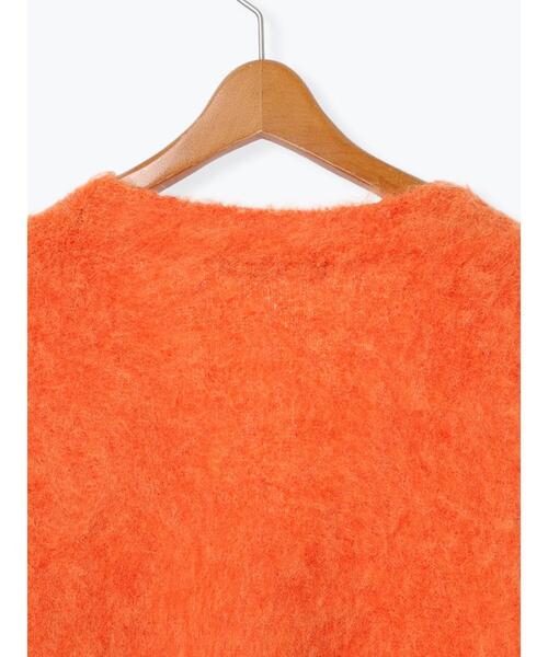 Lugnoncure(ルノンキュール)の「起毛Vネックカーディガン(カーディガン/ボレロ・レディース・オレンジ/グレー/ブルー/ベージュ・F)」の6枚目の写真