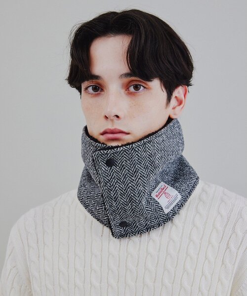 セール】ハリスツイード生地使用 ネックウォーマー マフラー ／ Harris