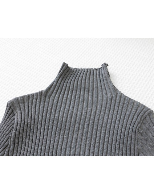 Miniministore（ミニミニストア）の「配色ハイネックニットセーター リブニット（ニット/セーター・レディース・ダークグレー/ブラック/ホワイト・FREE）」の18枚目の写真
