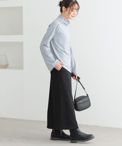 n'OrLABEL(ノアールレーベル)の「リブラメハイネックカットソー(Tシャツ/カットソー・レディース・ブラック/ブルーグリーン/グレー・S~M/3L/L~LL)」の11枚目の写真