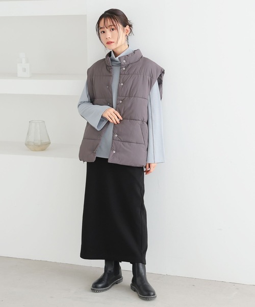 n'OrLABEL(ノアールレーベル)の「リブラメハイネックカットソー(Tシャツ/カットソー・レディース・ブラック/ブルーグリーン/グレー・S~M/3L/L~LL)」の14枚目の写真