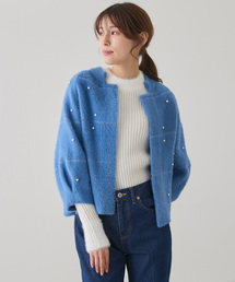 パール　ノーカラージャケット NAJ061 KARSEE ノーカラー ジャケット ENJOY Noir ルリアン
