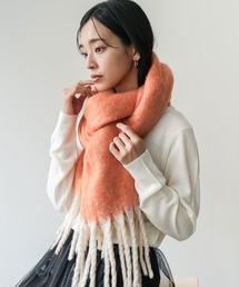 オレンジ色 フリンジ付きマフラー 箱付き マフラー（オレンジ/橙色系・フリンジ）ファッション通販 - ZOZOTOWN