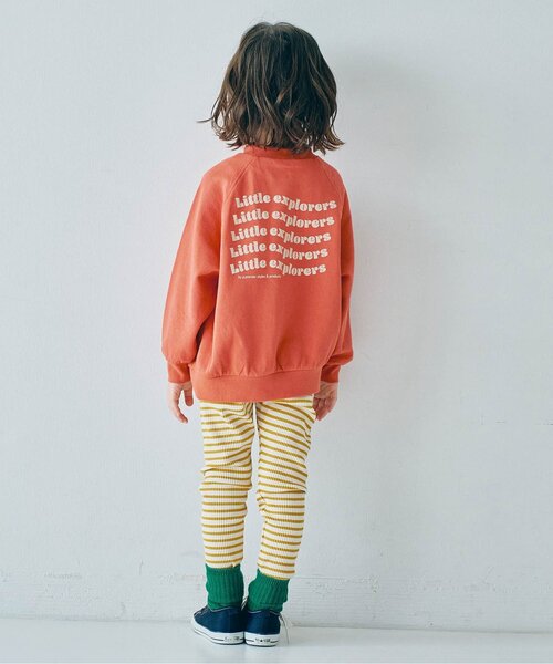 p.premier（ピードットプルミエ）の「【ジュニア対応】イロチ買いしたいオーバーサイズロゴスプリングトレーナー（スウェット・キッズ・オフホワイト/チャコール/ネイビー/グリーン/ピンク/レッド・80/90/100/110/120/130/140）」の10枚目の写真