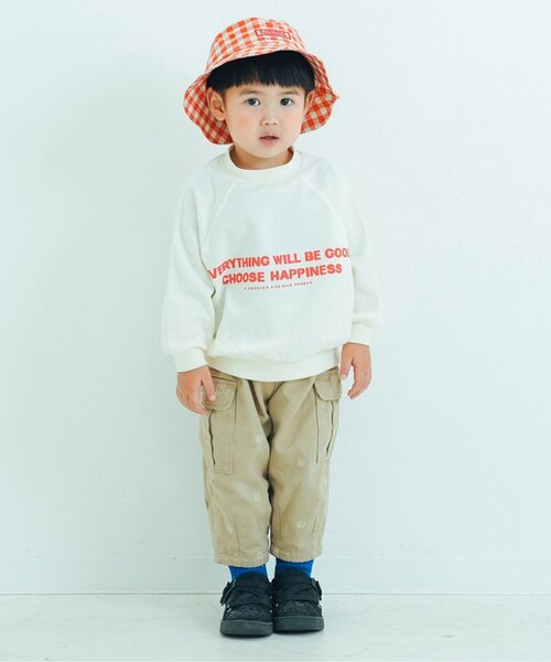 p.premier（ピードットプルミエ）の「【ジュニア対応】イロチ買いしたいオーバーサイズロゴスプリングトレーナー（スウェット・キッズ・オフホワイト/チャコール/ネイビー/グリーン/ピンク/レッド・80/90/100/110/120/130/140）」の13枚目の写真