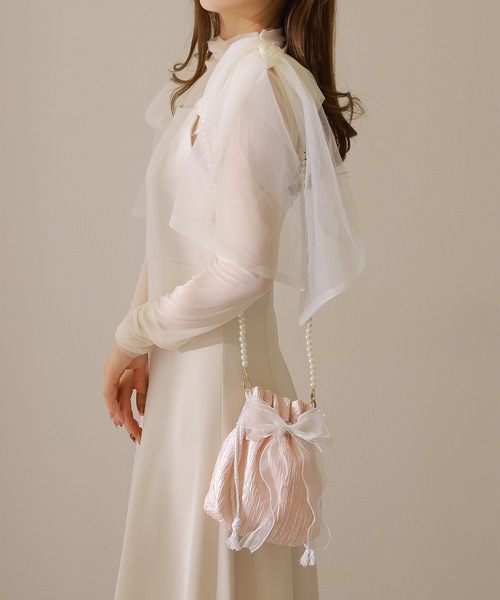 Lace Ladies(レースレディース)の「2WAYパール 巾着 ショルダー バッグ(ショルダーバッグ・レディース・ピンク/アイボリー/ブラック・FREE)」の16枚目の写真