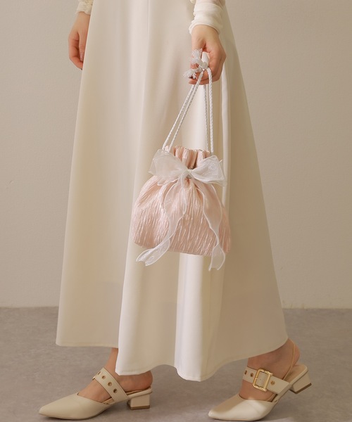 Lace Ladies(レースレディース)の「2WAYパール 巾着 ショルダー バッグ(ショルダーバッグ・レディース・ピンク/アイボリー/ブラック・FREE)」の17枚目の写真