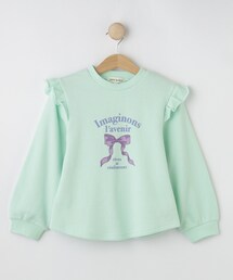 SHOO・LA・RUE | 【100-120cm/洗える/姉妹リンク可】肩フリルがアクセント アソートプリントスウェット(スウェット)