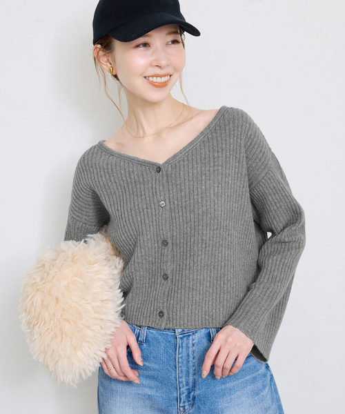 【セール】《一部店舗・WEB限定》REPOS 2WAYニットカーディガン（ニット/セーター）｜SLOBE IENA（スローブイエナ）