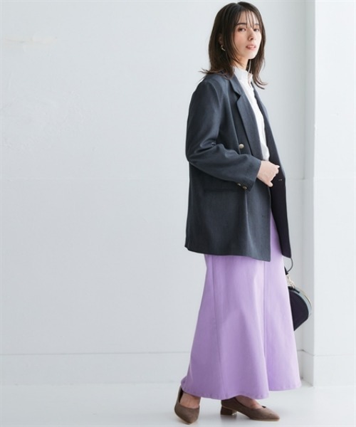 nissen（ニッセン）の「オーバーサイズダブルテーラードジャケット（テーラードジャケット・レディース・チャコール/グレイッシュベージュ/サックスブルー/ネイビー・S/M/L/LL/3L）」の17枚目の写真