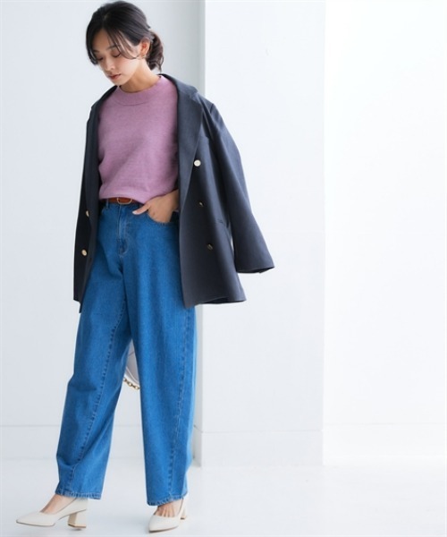 nissen（ニッセン）の「オーバーサイズダブルテーラードジャケット（テーラードジャケット・レディース・チャコール/グレイッシュベージュ/サックスブルー/ネイビー・S/M/L/LL/3L）」の13枚目の写真