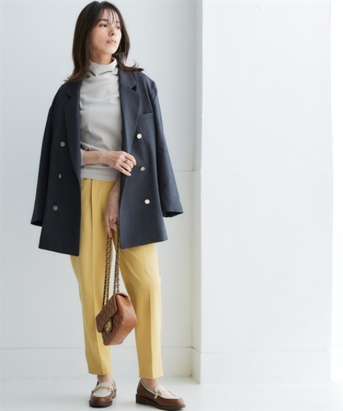 nissen（ニッセン）の「オーバーサイズダブルテーラードジャケット（テーラードジャケット・レディース・チャコール/グレイッシュベージュ/サックスブルー/ネイビー・S/M/L/LL/3L）」の12枚目の写真