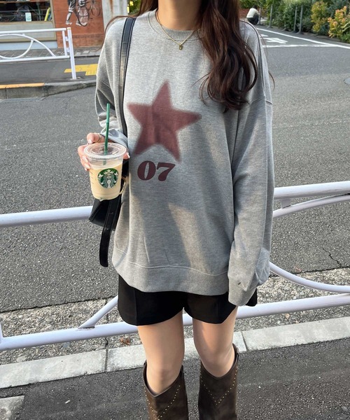 nelliy.（ネルリー）の「スターロゴスウェット（スウェット・レディース・ネイビー/グレー・LARGE/MEDIUM）」の13枚目の写真