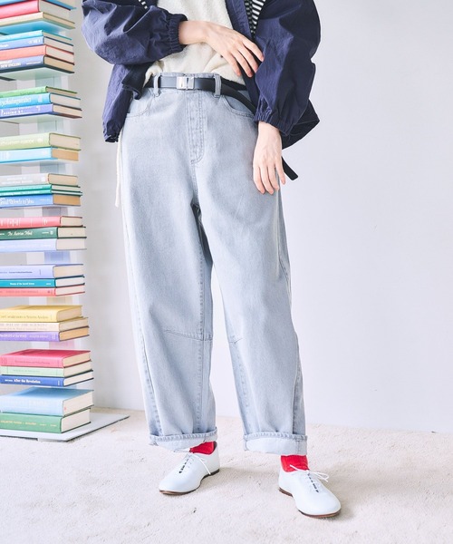 studio CLIP（スタディオクリップ）の「【ONKUL掲載商品】カーブデニムパンツ[プチ・プラスサイズあり]《CLIP denim》（デニムパンツ・レディース・ブルー/グレー/ホワイト/ライトブルー・MEDIUM/LARGE/ﾌﾘｰ(L)/PF）」の13枚目の写真