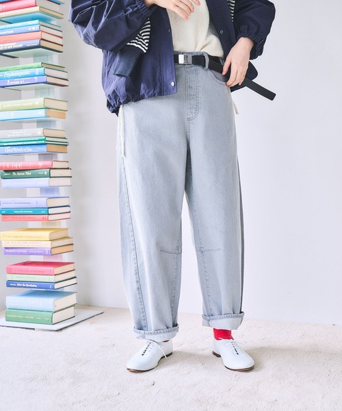 studio CLIP（スタディオクリップ）の「【ONKUL掲載商品】カーブデニムパンツ[プチ・プラスサイズあり]《CLIP denim》（デニムパンツ・レディース・ブルー/グレー/ホワイト/ライトブルー・MEDIUM/LARGE/ﾌﾘｰ(L)/PF）」の15枚目の写真