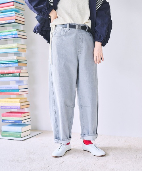 studio CLIP（スタディオクリップ）の「【ONKUL掲載商品】カーブデニムパンツ[プチ・プラスサイズあり]《CLIP denim》（デニムパンツ・レディース・ブルー/グレー/ホワイト/ライトブルー・MEDIUM/LARGE/ﾌﾘｰ(L)/PF）」の16枚目の写真