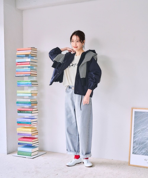 studio CLIP（スタディオクリップ）の「【ONKUL掲載商品】カーブデニムパンツ[プチ・プラスサイズあり]《CLIP denim》（デニムパンツ・レディース・ブルー/グレー/ホワイト/ライトブルー・MEDIUM/LARGE/ﾌﾘｰ(L)/PF）」の17枚目の写真