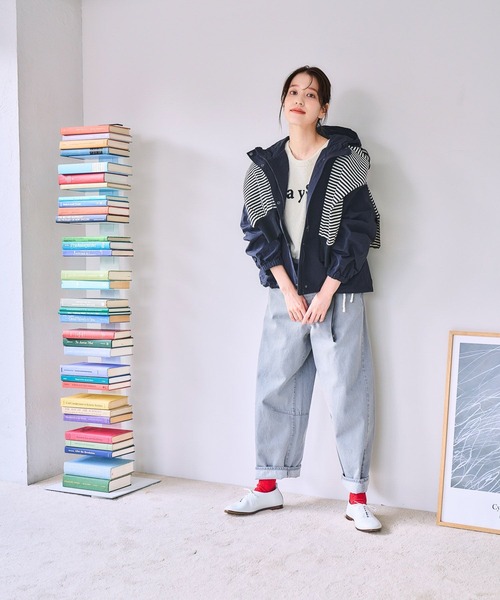 studio CLIP（スタディオクリップ）の「【ONKUL掲載商品】カーブデニムパンツ[プチ・プラスサイズあり]《CLIP denim》（デニムパンツ・レディース・ブルー/グレー/ホワイト/ライトブルー・MEDIUM/LARGE/ﾌﾘｰ(L)/PF）」の19枚目の写真