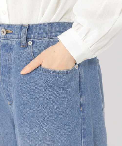 おしゅうページ セール】【ONKUL掲載商品】カーブデニムパンツ[プチ・プラス