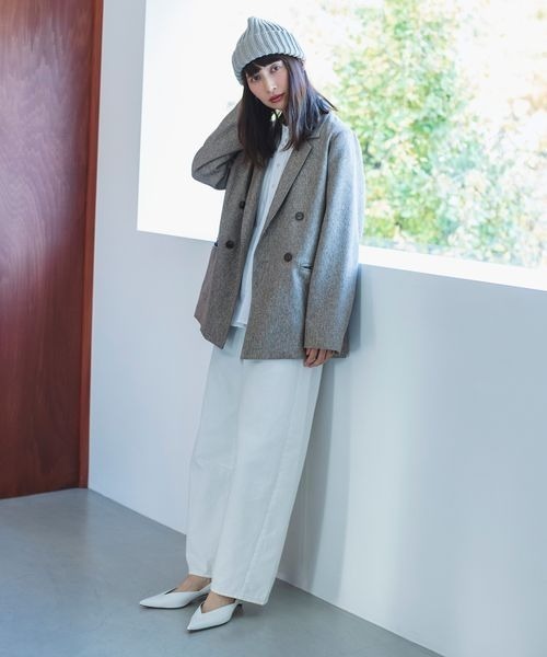 セール】【ONKUL掲載商品】カーブデニムパンツ[プチ・プラスサイズあり