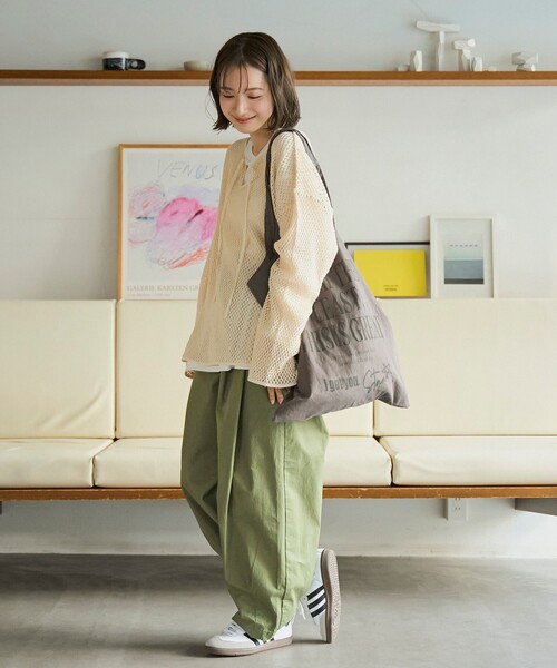 coen（コーエン）の「メッシュスキッパープルオーバー（シャツ/ブラウス・レディース・ブラック/ターコイズブルー/ナチュラル・FREE）」の14枚目の写真