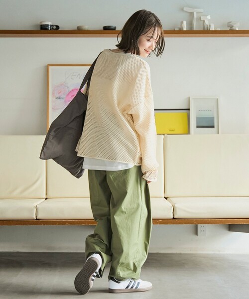 coen（コーエン）の「メッシュスキッパープルオーバー（シャツ/ブラウス・レディース・ブラック/ターコイズブルー/ナチュラル・FREE）」の15枚目の写真