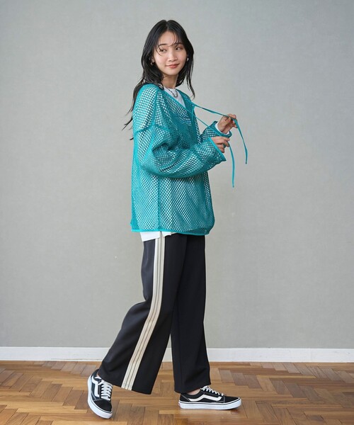 coen（コーエン）の「メッシュスキッパープルオーバー（シャツ/ブラウス・レディース・ブラック/ターコイズブルー/ナチュラル・FREE）」の20枚目の写真