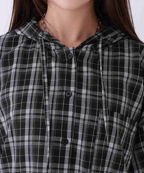 repipi armario（レピピ アルマリオ）の「チェックフードルーズシャツ（シャツ/ブラウス・キッズ・グリーン系その他/ブラック/ピンク系その他・MEDIUM/LARGE/SMALL）」の13枚目の写真