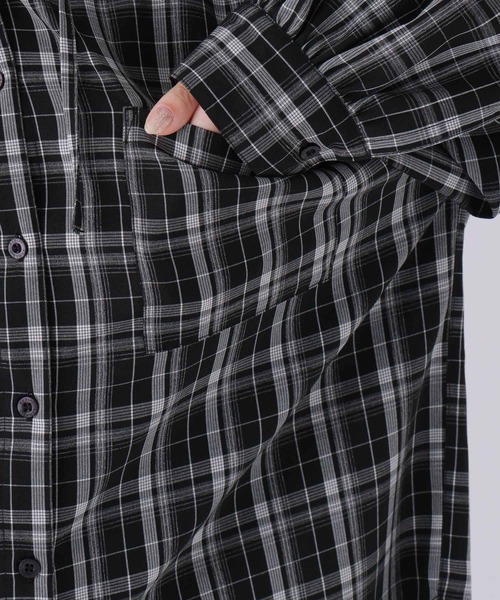 repipi armario（レピピ アルマリオ）の「チェックフードルーズシャツ（シャツ/ブラウス・キッズ・グリーン系その他/ブラック/ピンク系その他・MEDIUM/LARGE/SMALL）」の15枚目の写真