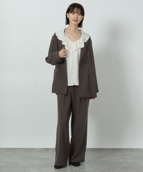 LAKOLE(ラコレ)の「【入卒式/オケージョン/セレモニー】サップVTGダブルジャケット / 291813(テーラードジャケット・レディース・チャコールグレー/グレー/ライトベージュ・MEDIUM/LARGE)」の13枚目の写真