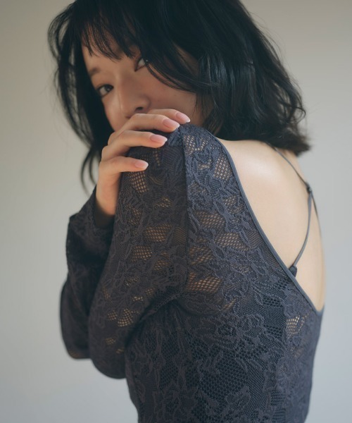 Chacott（チャコット）の「【Chacott】レース柄編みプルオーバー（T