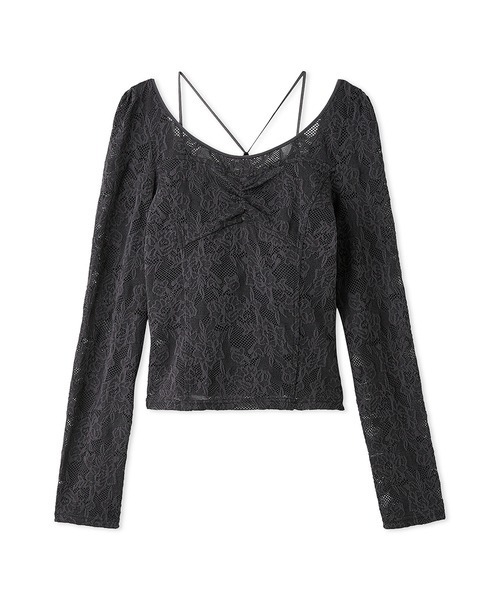 【Chacott】レース柄編みプルオーバー Chacott】レース柄編みプルオーバー（Tシャツ/カットソー