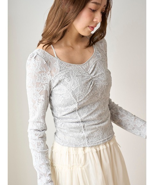 SNIDEL 極美品 大人気完売 【Chacott】レース柄編みプルオーバー Chacott】レース柄編みプルオーバー（Tシャツ/カットソー