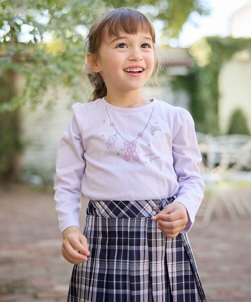 ANY（エニィ）の「【WEB限定】7days プリント 長袖Tシャツ（Tシャツ/カットソー・キッズ・ホワイト系/ピンク系/ライトイエロー系/ネイビー系/ライラック系・90/100/110/120/130）」の3枚目の写真