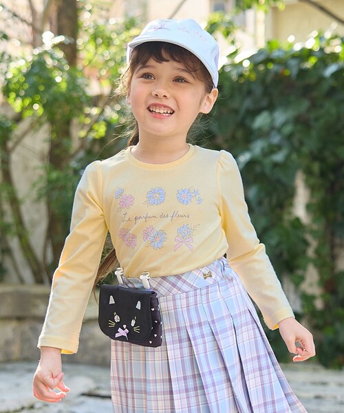 ANY（エニィ）の「【WEB限定】7days プリント 長袖Tシャツ（Tシャツ/カットソー・キッズ・ホワイト系/ピンク系/ライトイエロー系/ネイビー系/ライラック系・90/100/110/120/130）」の4枚目の写真