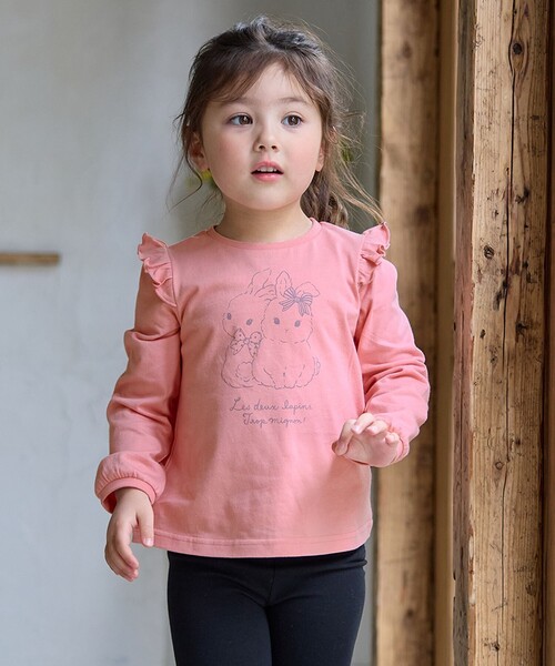 ANY（エニィ）の「【WEB限定】7days プリント 長袖Tシャツ（Tシャツ/カットソー・キッズ・ホワイト系/ピンク系/ライトイエロー系/ネイビー系/ライラック系・90/100/110/120/130）」の5枚目の写真