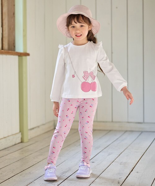 ANY（エニィ）の「【WEB限定】7days プリント 長袖Tシャツ（Tシャツ/カットソー・キッズ・ホワイト系/ピンク系/ライトイエロー系/ネイビー系/ライラック系・90/100/110/120/130）」の6枚目の写真