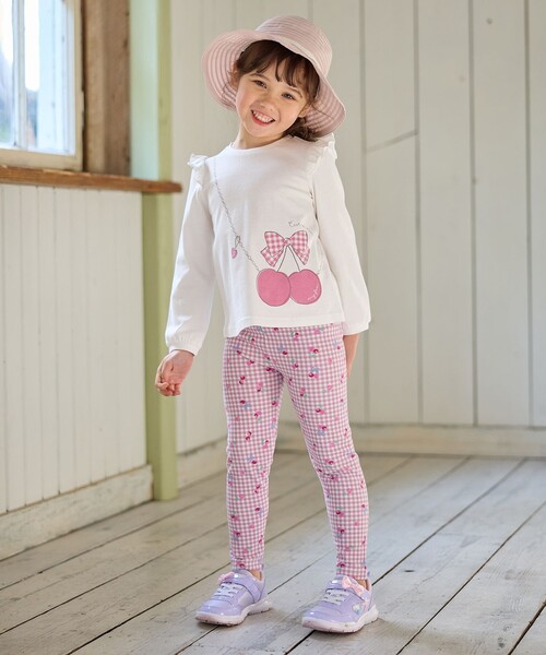 ANY（エニィ）の「【WEB限定】7days プリント 長袖Tシャツ（Tシャツ/カットソー・キッズ・ホワイト系/ピンク系/ライトイエロー系/ネイビー系/ライラック系・90/100/110/120/130）」の7枚目の写真