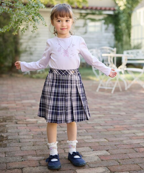 ANY（エニィ）の「【WEB限定】7days プリント 長袖Tシャツ（Tシャツ/カットソー・キッズ・ホワイト系/ピンク系/ライトイエロー系/ネイビー系/ライラック系・90/100/110/120/130）」の12枚目の写真