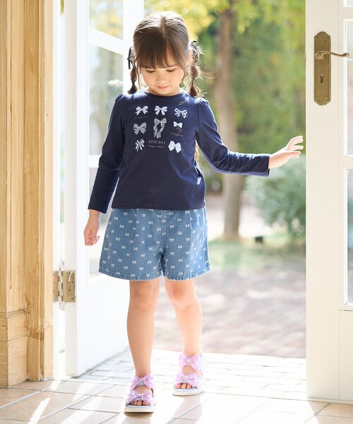 ANY（エニィ）の「【WEB限定】7days プリント 長袖Tシャツ（Tシャツ/カットソー・キッズ・ホワイト系/ピンク系/ライトイエロー系/ネイビー系/ライラック系・90/100/110/120/130）」の21枚目の写真