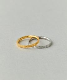 Phoebe（フィービィー）の「【金属アレルギー対応】メタルリーフカットリング/サージカルステンレス（リング）」