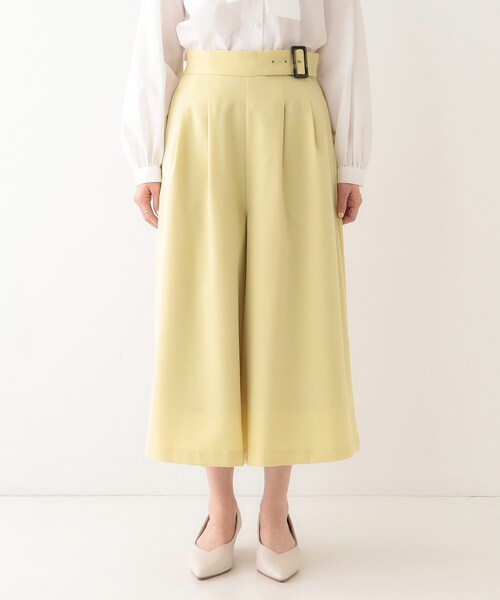 DRESKIP（ドレスキップ）の「【S-LL/体型カバー】オンオフ兼用 ベルト風ガウチョパンツ（その他パンツ・レディース・ブラック/イエロー系その他/アイボリー・01/02/03/04）」の16枚目の写真