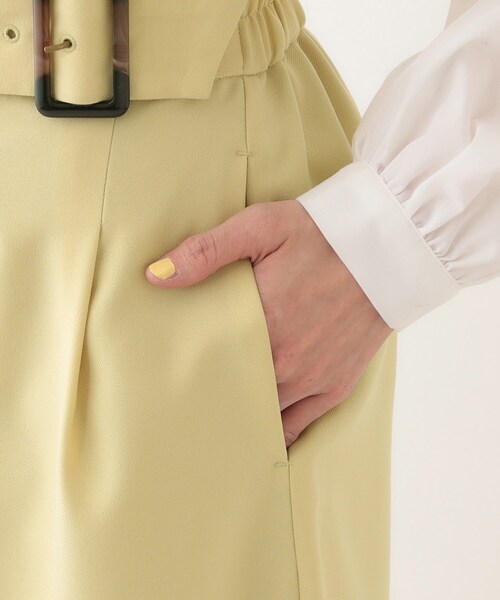 DRESKIP（ドレスキップ）の「【S-LL/体型カバー】オンオフ兼用 ベルト風ガウチョパンツ（その他パンツ・レディース・ブラック/イエロー系その他/アイボリー・01/02/03/04）」の20枚目の写真