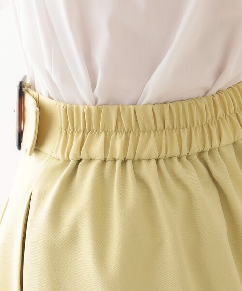 DRESKIP（ドレスキップ）の「【S-LL/体型カバー】オンオフ兼用 ベルト風ガウチョパンツ（その他パンツ・レディース・ブラック/イエロー系その他/アイボリー・01/02/03/04）」の21枚目の写真