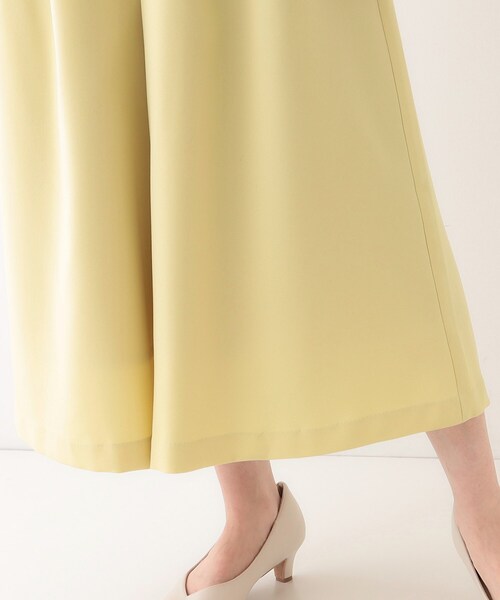 DRESKIP（ドレスキップ）の「【S-LL/体型カバー】オンオフ兼用 ベルト風ガウチョパンツ（その他パンツ・レディース・ブラック/イエロー系その他/アイボリー・01/02/03/04）」の22枚目の写真