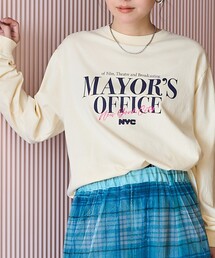 NYC 刺繍プリント ロンT